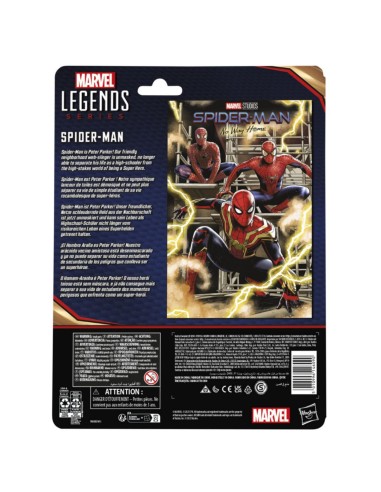 FIGURA DE ACCIÓN MARVEL SPIDERMAN LEGENDS SERIES SIN CAMINO A CASA SPIDER-MAN