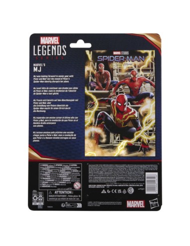 FIGURA DE ACCIÓN MARVEL SPIDERMAN LEGENDS SERIES SIN CAMINO A CASA MJ