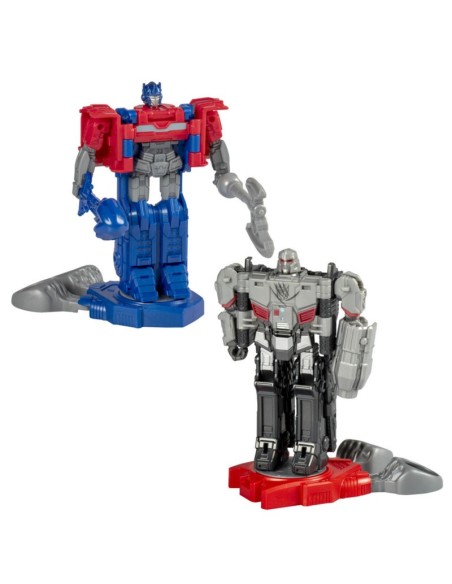 FIGURA DE ACCIÓN TRANSFORMERS ONE ROBOT BATTLERS OPTIMUS PRIME (ORIEN PAX) Y MEGATRON (D-16)