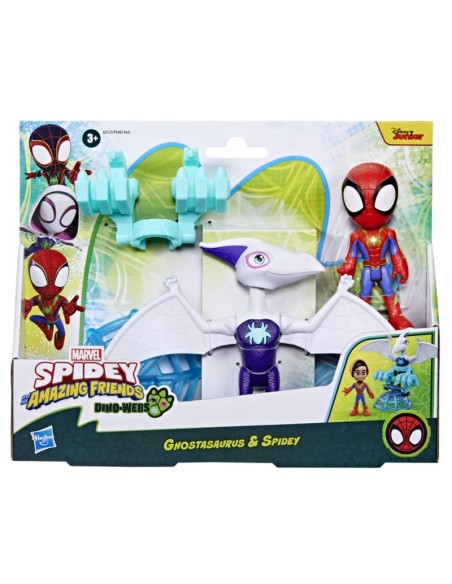 FIGURA DE ACCIÓN SPIDEY & HIS AMAZING FRIENDS DINO-WEBS GHOSTASAURUS & SPIDEY