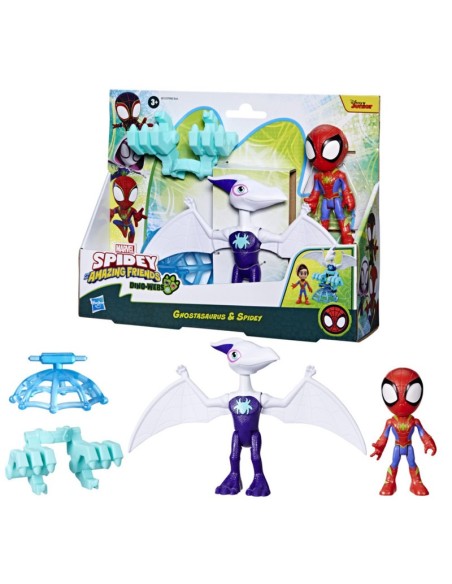FIGURA DE ACCIÓN SPIDEY & HIS AMAZING FRIENDS DINO-WEBS GHOSTASAURUS & SPIDEY