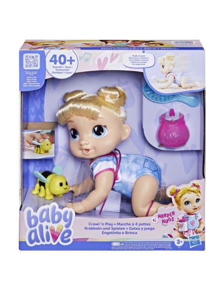 MUÑECA BABY ALIVE GATEA Y JUEGA HARPER HUGS