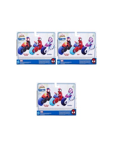 FIGURA DE ACCIÓN SPIDEY & HIS AMAZING FRIENDS HÉROE Y MOTOCICLETA SURTIDO