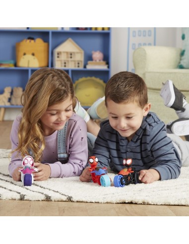 FIGURA DE ACCIÓN SPIDEY & HIS AMAZING FRIENDS HÉROE Y MOTOCICLETA SURTIDO