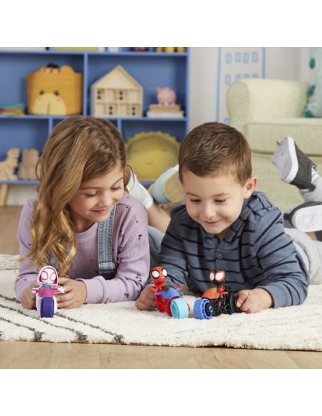 FIGURA DE ACCIÓN SPIDEY & HIS AMAZING FRIENDS HÉROE Y MOTOCICLETA SURTIDO