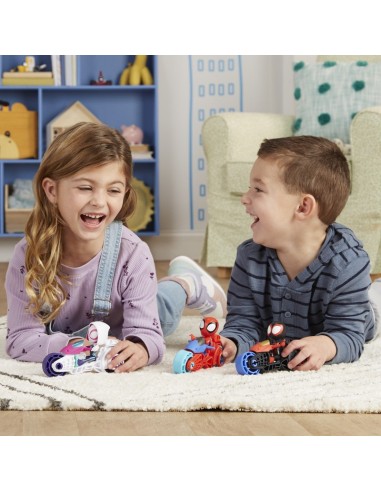 FIGURA DE ACCIÓN SPIDEY & HIS AMAZING FRIENDS HÉROE Y MOTOCICLETA SURTIDO