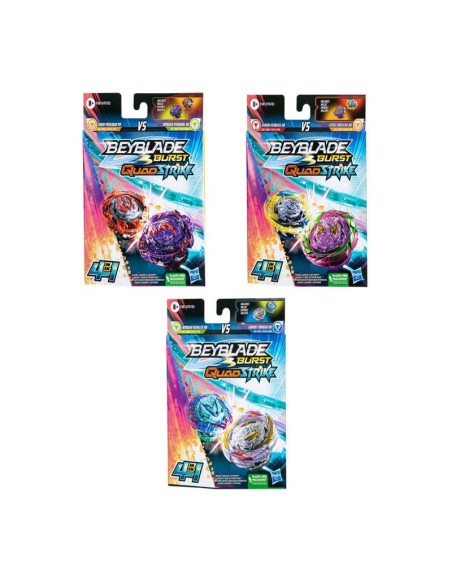 TROMPO BEYBLADE BURST QUADSTRIKE PACK DOBLE SURTIDO