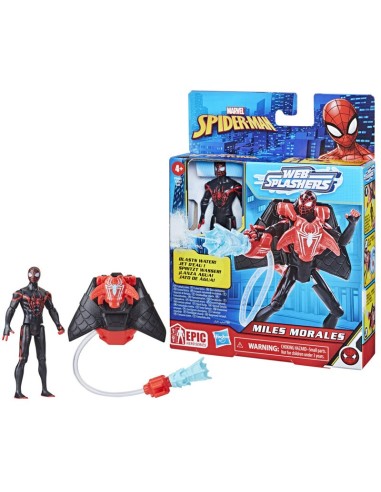 FIGURA DE ACCIÓN SPIDERMAN EPIC HERO SERIES WEB SPLASHERS MILES MORALES