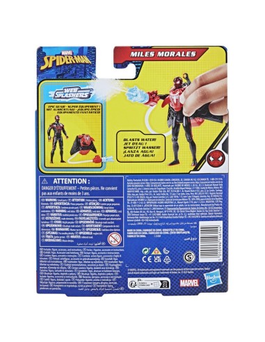 FIGURA DE ACCIÓN SPIDERMAN EPIC HERO SERIES WEB SPLASHERS MILES MORALES