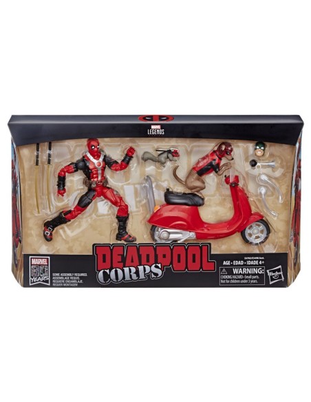 FIGURA DE ACCIÓN MARVEL LEGENDS SERIES DEADPOOL CON MOTONETA