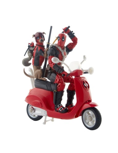 FIGURA DE ACCIÓN MARVEL LEGENDS SERIES DEADPOOL CON MOTONETA