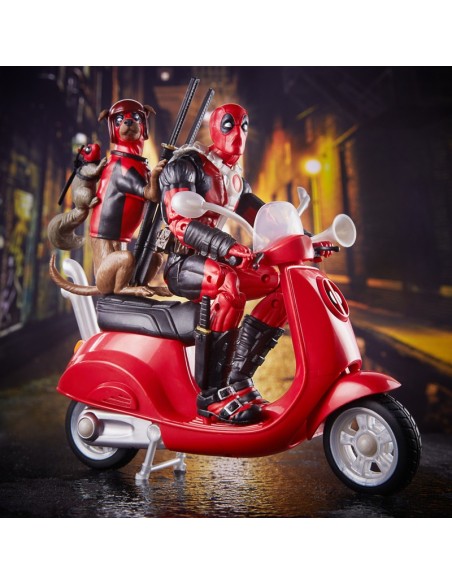 FIGURA DE ACCIÓN MARVEL LEGENDS SERIES DEADPOOL CON MOTONETA