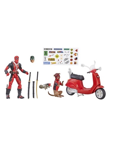 FIGURA DE ACCIÓN MARVEL LEGENDS SERIES DEADPOOL CON MOTONETA