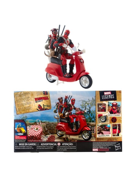 FIGURA DE ACCIÓN MARVEL LEGENDS SERIES DEADPOOL CON MOTONETA