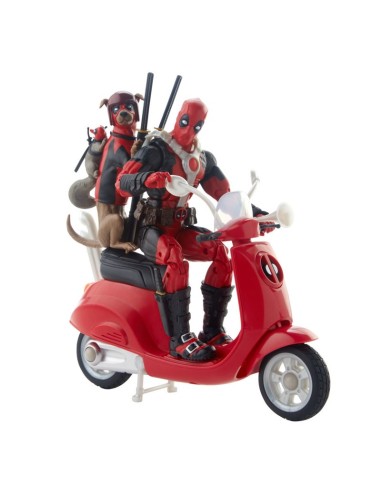 FIGURA DE ACCIÓN MARVEL LEGENDS SERIES DEADPOOL CON MOTONETA