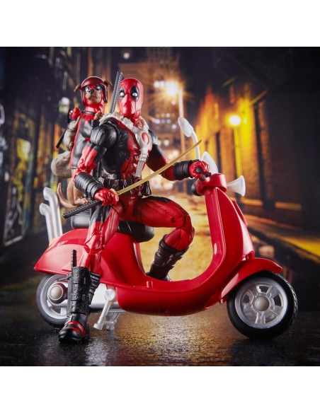 FIGURA DE ACCIÓN MARVEL LEGENDS SERIES DEADPOOL CON MOTONETA