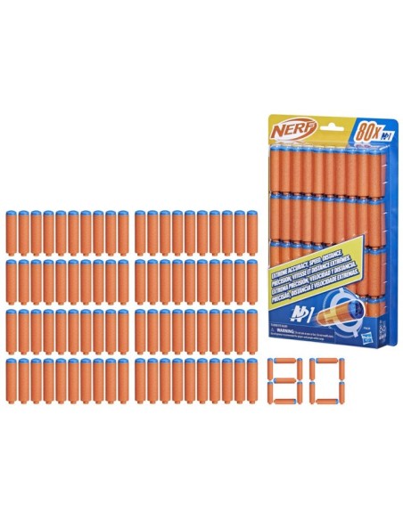 DARDOS NERF N SERIES 80 UNIDADES