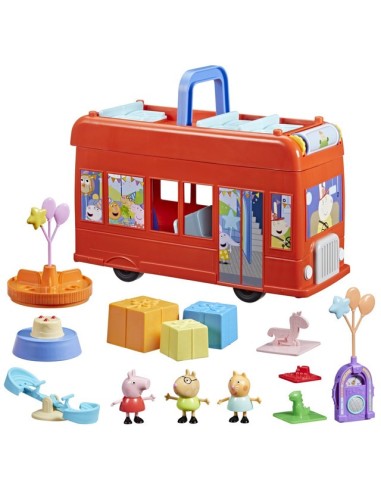 FIGURA PEPPA PIG AUTOBÚS DE FIESTAS 2 EN 1