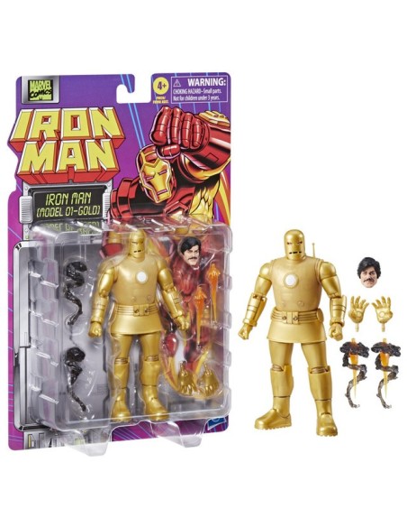 FIGURA DE ACCIÓN MARVEL LEGENDS SERIES IRON MAN (MODEL 01 - GOLD)