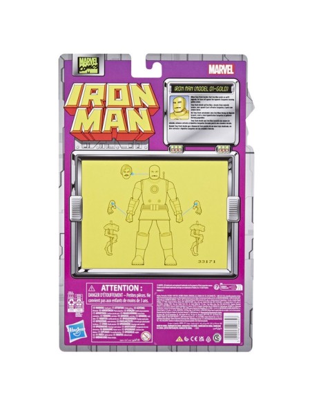 FIGURA DE ACCIÓN MARVEL LEGENDS SERIES IRON MAN (MODEL 01 - GOLD)