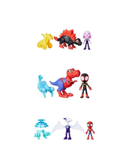 FIGURA DE ACCIÓN SPIDEY & HIS AMAZING FRIENDS DINO-WEBS PACK DOBLE