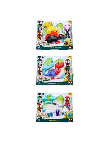 FIGURA DE ACCIÓN SPIDEY & HIS AMAZING FRIENDS DINO-WEBS PACK DOBLE