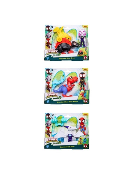 FIGURA DE ACCIÓN SPIDEY & HIS AMAZING FRIENDS DINO-WEBS PACK DOBLE