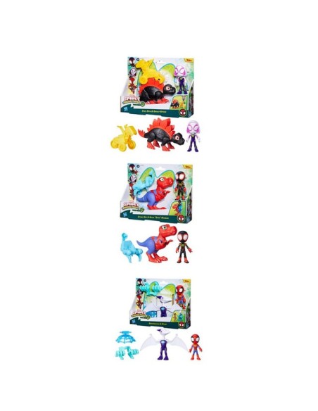 FIGURA DE ACCIÓN SPIDEY & HIS AMAZING FRIENDS DINO-WEBS PACK DOBLE