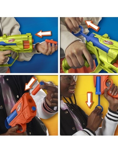 LANZADOR NERF N SERIES PACK TRIPLE ACCIÓN