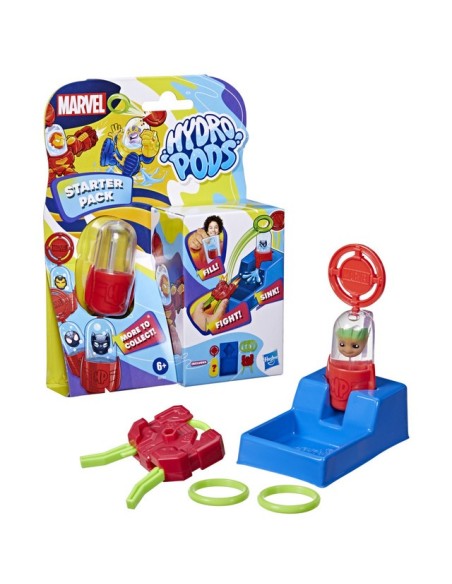 FIGURA DE ACCIÓN HYDRO PODS MARVEL KIT INICIAL