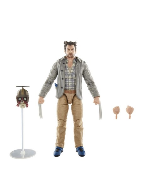 FIGURA DE ACCIÓN MARVEL LEGENDS SERIES DEADPOOL & WOLVERINE HEADPOOL CON LOGAN