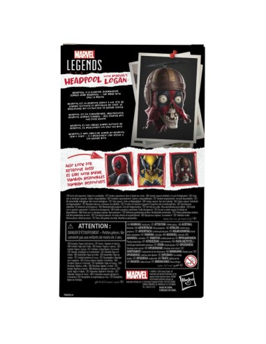 FIGURA DE ACCIÓN MARVEL LEGENDS SERIES DEADPOOL & WOLVERINE HEADPOOL CON LOGAN