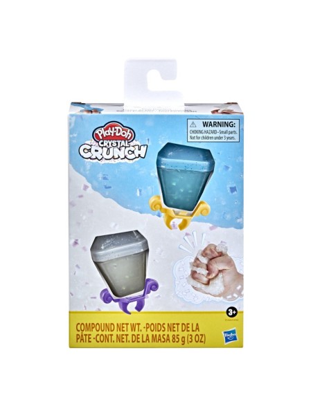 MASA PLAY DOH CRYSTAL CRUNCH 2 UNID AZUL Y AMARILLO