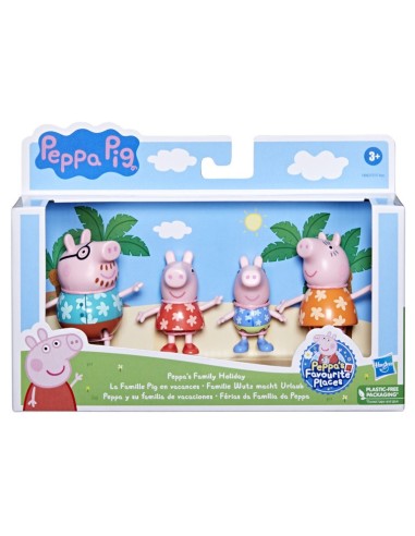 FIGURA PEPPA PIG PEPPA Y SU FAMILIA DE VACACIONES