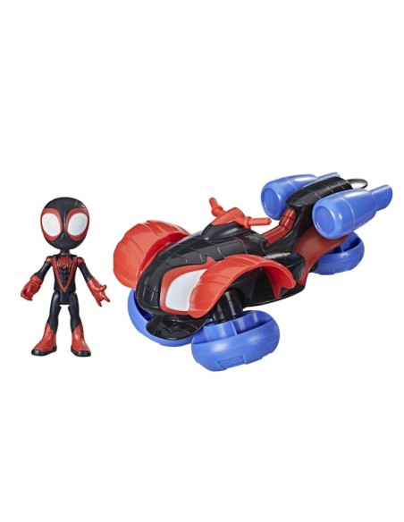 FIGURA SPIDEY AND FRIENDS AUTOARAÑA CAMBIA MILES MORALES