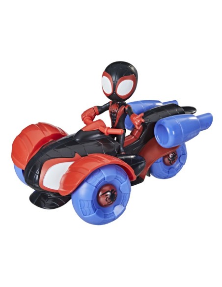FIGURA SPIDEY AND FRIENDS AUTOARAÑA CAMBIA MILES MORALES