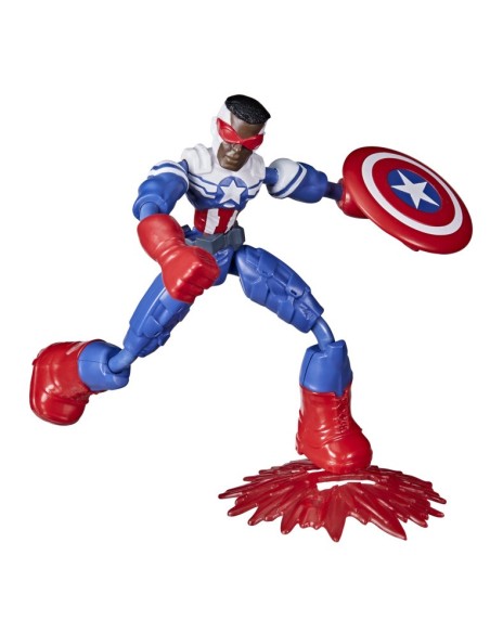 FIGURA DE ACCIÓN MARVEL BEND AND FLEX  CAPITÁN AMÉRICA
