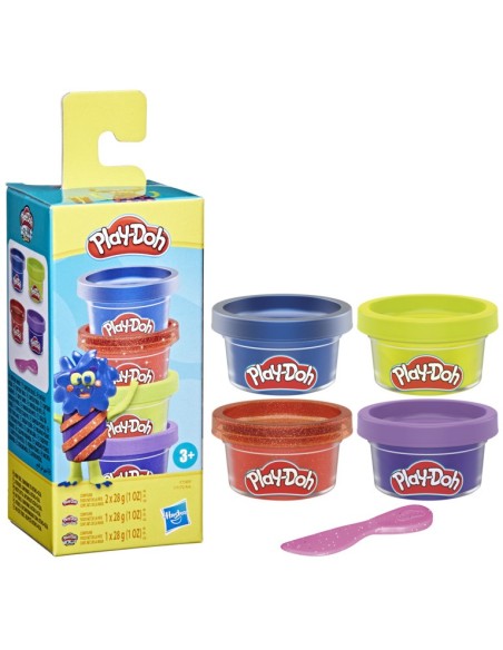 MASAS PLAY-DOH MONSTER MINI PACK COLORES BRILLANTES Y METÁLICOS