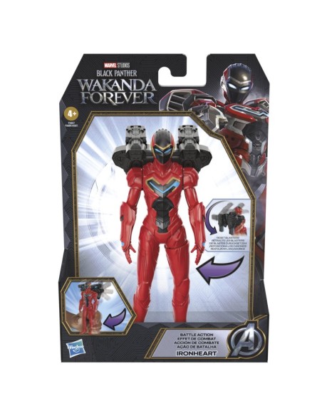 FIGURA BLACK PANTHER ACCION DE COMBATE IRONHEART