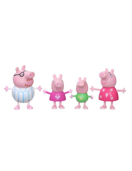 FIGURA PEPPA PIG HORA DE DORMIR CON SU FAMILIA