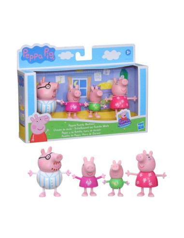 FIGURA PEPPA PIG HORA DE DORMIR CON SU FAMILIA