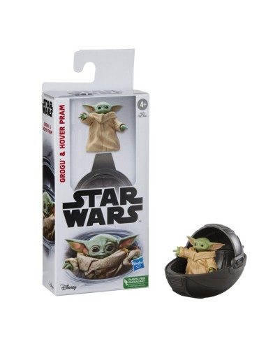 FIGURA DE ACCIÓN STAR WARS THE MANDALORIAN GROGU Y HOVER PRAM