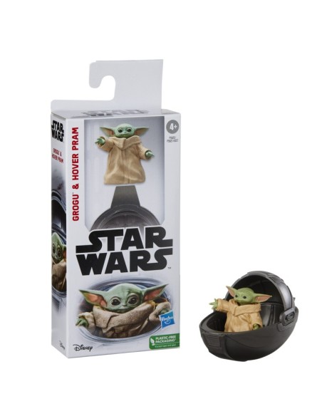 FIGURA DE ACCIÓN STAR WARS THE MANDALORIAN GROGU Y HOVER PRAM