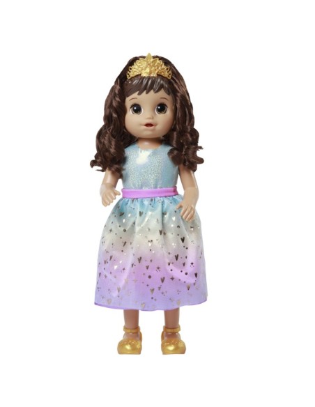 MUÑECA BABY ALIVE PRINCESS ELLIE BEBÉ CABELLO CASTAÑO