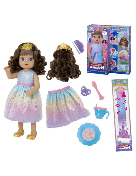 MUÑECA BABY ALIVE PRINCESS ELLIE BEBÉ CABELLO CASTAÑO