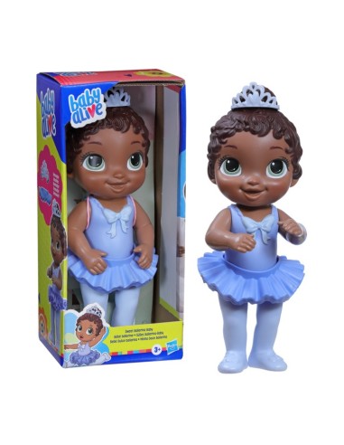 MUÑECA BABY ALIVE BEBÉ DULCE BAILARINA Morada Morena