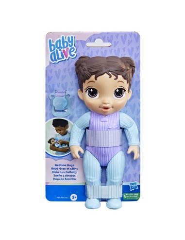 MUÑECA BABY ALIVE SUEÑO Y ABRAZOS BEBÉ CABELLO CASTAÑA