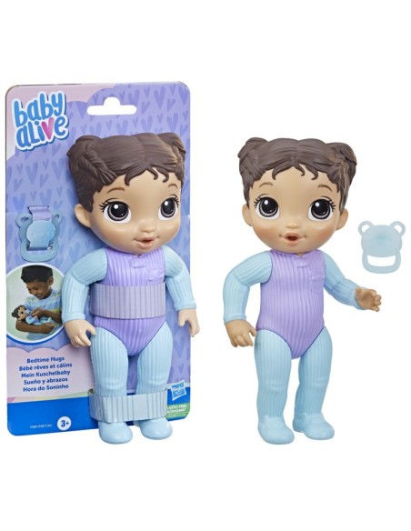 MUÑECA BABY ALIVE SUEÑO Y ABRAZOS BEBÉ CABELLO CASTAÑA