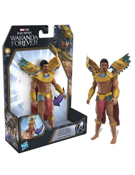 FIGURA BLACK PANTHER WAKANDA FOREVER KING NAMOR COMBATE