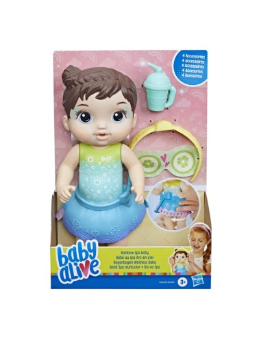 MUÑECA BABY ALIVE BEBÉ SPA MULTICOLOR CASTAÑA